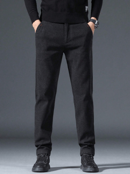 Men's Solid Color Straight Pants - Lolli World Marketplace