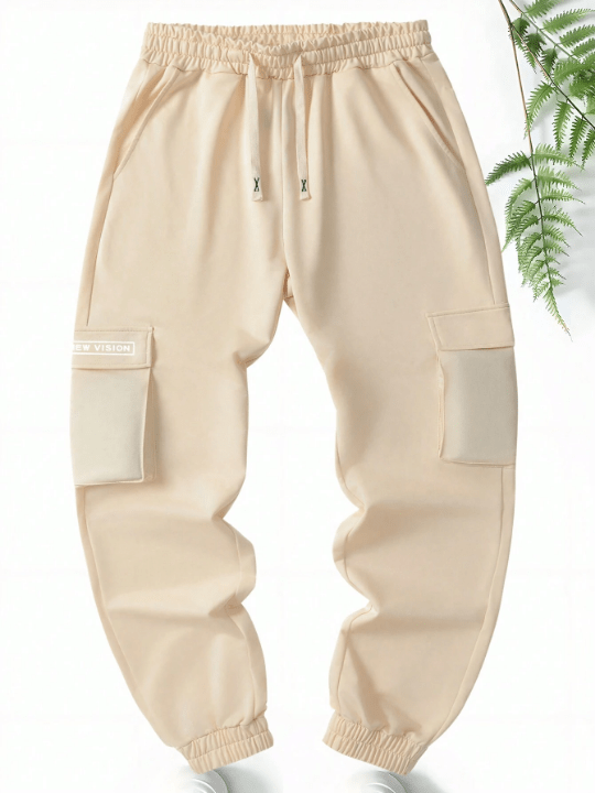 Men's Spring & Autumn New Arrival Trendy Letter Printed Drawstring Waist Joggers - Lolli World Marketplace