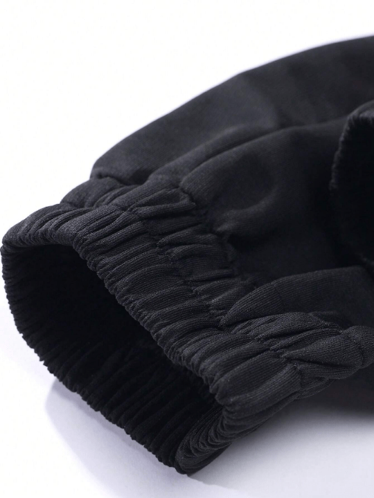 Men's Spring/Fall Trendy Letter Print Drawstring Waistband Cargo Sweatpants - Lolli World Marketplace