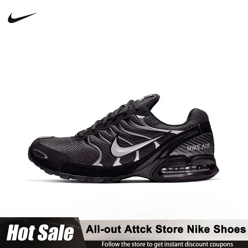 Nike Air Max Torch 4 All - black Men's Air Cushioned Running Shoes Non - slip Breathable Sports Shoes