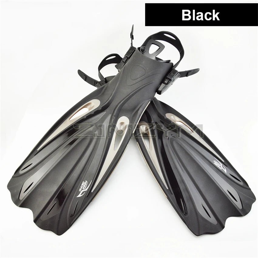 Open Heel Scuba Diving Long Fins Adjustable Snorkeling Swim Flippers Special For Diving Boots Shoes Monofin Gear