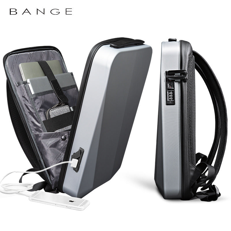 BANGE HardShell Waterproof USB Business Backpack