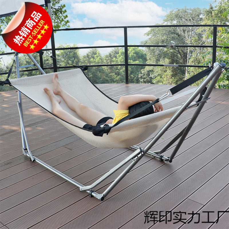 Foldable Hammock Stand Indoor Outdoor Single Double