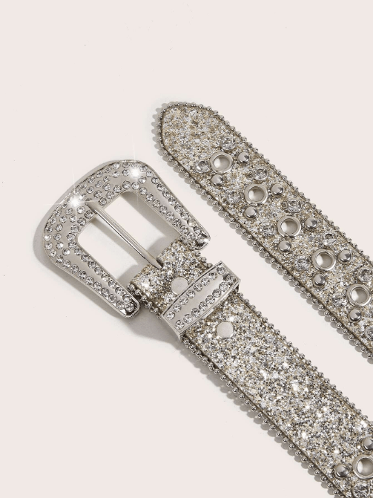 Rhinestone Decor Buckle Belt Street - Lolli World Marketplace