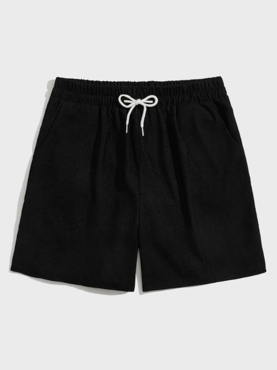ROMWE Men Corduroy Drawstring Shorts - Lolli World Marketplace