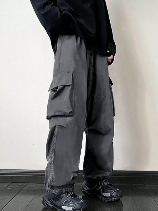 ROMWE Street Life Men Cargo Pants With Large Side Pockets - Lolli World Marketplace