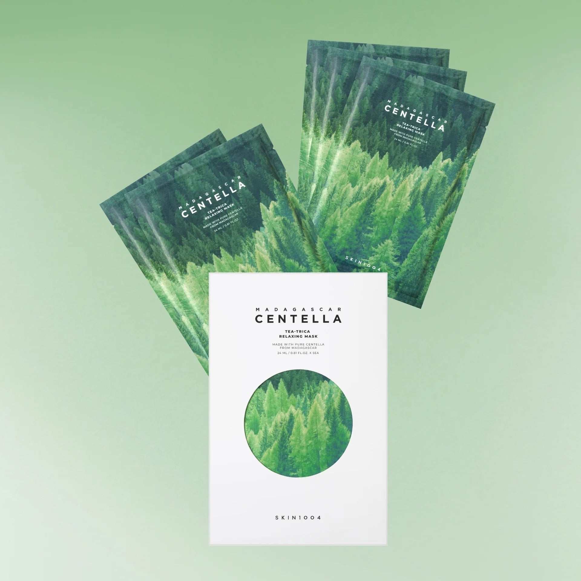 SKIN1004 Madagascar Centella Tea - Trica Relaxing Mask 5 pcs