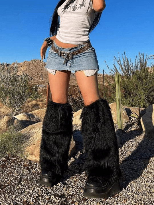 Solid Fuzzy Leg Warmers - Lolli World Marketplace