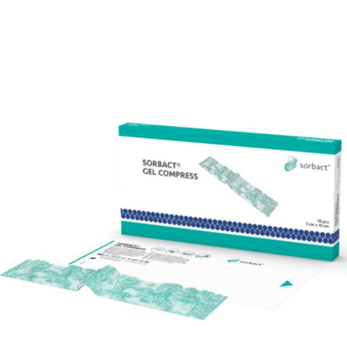 Sorbact Gel Compress 3x15 cm, 10 pcs