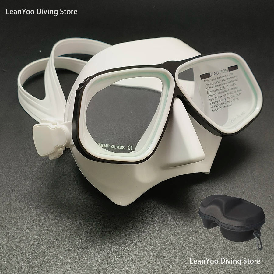 Superior Aluminium Freediving Goggles Similar Apollo Alloy Low Volume Diving Glasses Comfortable Scuba Mask with Black Box