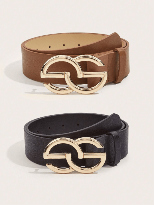 Two Basic Brown And Black Belts Suitable For Daily Commuting - Lolli World Marketplace