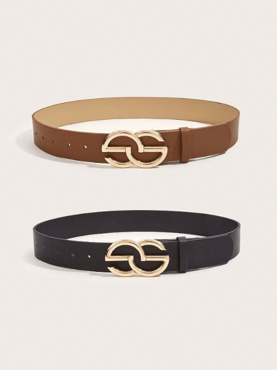 Two Basic Brown And Black Belts Suitable For Daily Commuting - Lolli World Marketplace