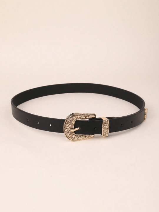 Western Style Buckle Belt For Women, Fashionable And Versatile Decorative Leather Belt - Lolli World Marketplace