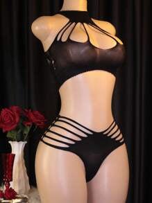 Women Sexy Hollow - Out Fishnet Teddy Lingerie