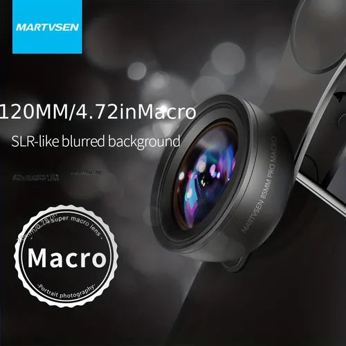 MARTVSEN 120MM Macro Lens, Professional 5K HD 10x Super Macro Universal Clip Camera Photo Lens For IPhone Samsung Andriod