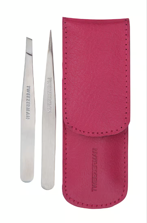 TWEEZERMAN Petite Tweeze Set With Pink Case 1pc