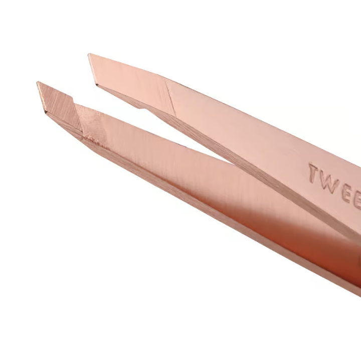 TWEEZERMAN Slant Tweezer Rose Gold 1pc