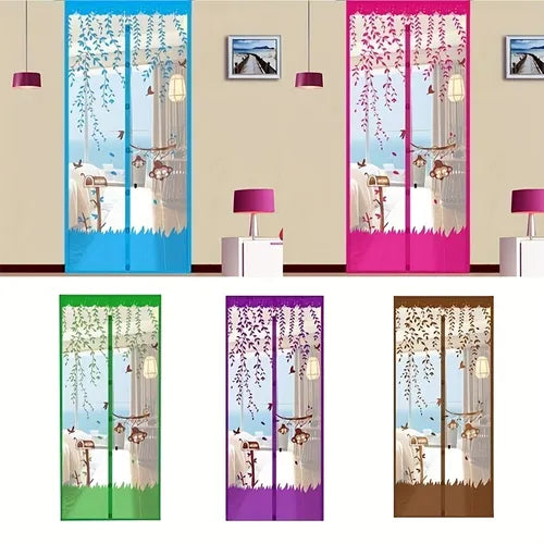 1 套磁性屏蔽门,自密封重型免提网状隔断,防虫,适合宠物和儿童,96.52 厘米 X 210.82 厘米