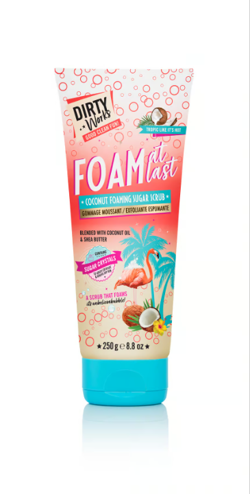 رغوة ديرتي وركس في آخر مقشر السكر الرغوي بجوز الهند 250 مل