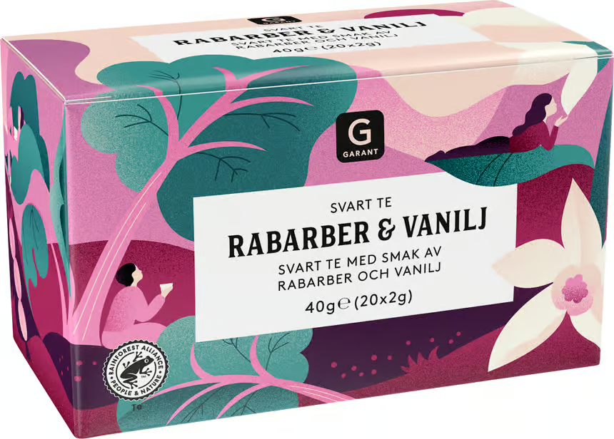Garant Black Tea Rhubarb & Vanilla 40 g