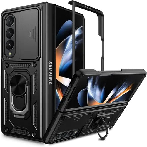 Shockproof Phone Case With Ring Magnetic Kickstand For Samsung Galaxy Z Fold4
