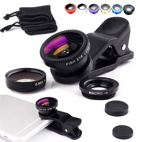 7.62cm1 Fisheye Wide Angle Micro Camera Lens For IPhone Xiaomi Redmi 7.62cm1 Zoom Fish Eye Len On Smartphone Lenses With Phone Clip