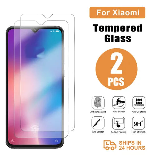 2Pcs Tempered Glass Screen Protector For Xiaomi Redmi 9 10 10x 11 Prime Note 11 4G 10X 5G 10X Pro