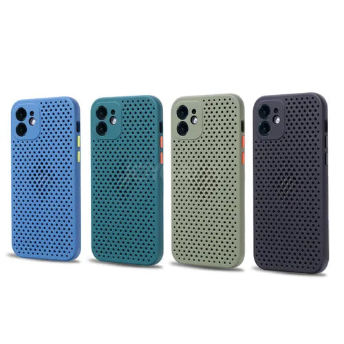 透气散热手机壳适用于 iPhone 14 13 12 11 Pro Max 14plus 11 Pro 柔软透气后盖防震外壳