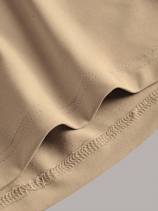 EZwear Summer Outfits Solid Ruched Waist Dress