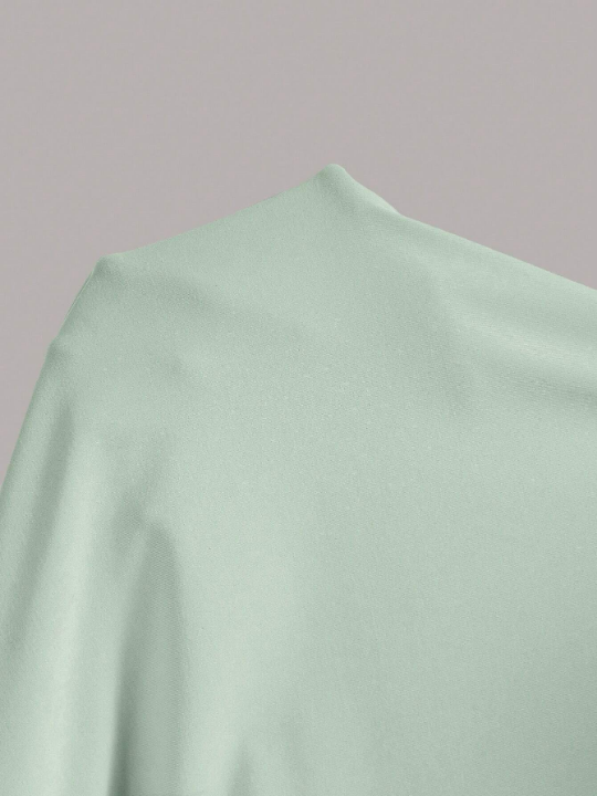 EZwear Summer Outfits Solid Ruched Waist Dress