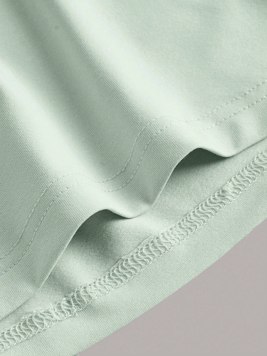 EZwear Summer Outfits Solid Ruched Waist Dress