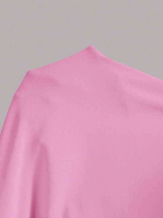 EZwear Women's Drawstring Summer Knitted Pleated White Dress