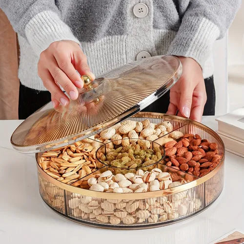 1 件套,水果盘带盖糖果盘,透明琥珀灰色糖果零食收纳盒糖果盘,糖果零食罐,婚礼生日毕业派对节日糖果盒,10.92 英寸/28 厘米,派对用品,家居装饰