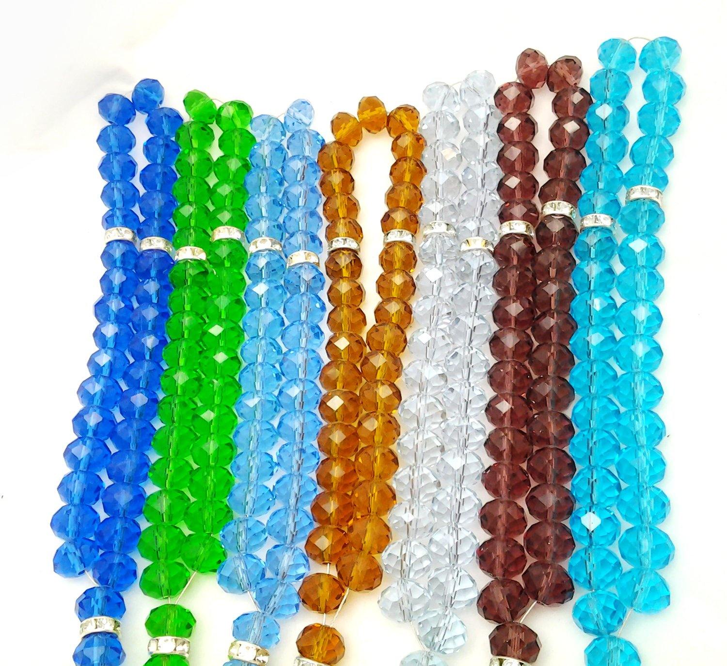 Salah 10mm Shiny Colorful Crystal Prayer Beads 33 Mesbaha - Arabian Shopping Zone