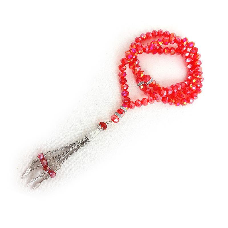 8mm Crystal Muslim Prayer Beads 99 Masbaha - Arabian Shopping Zone