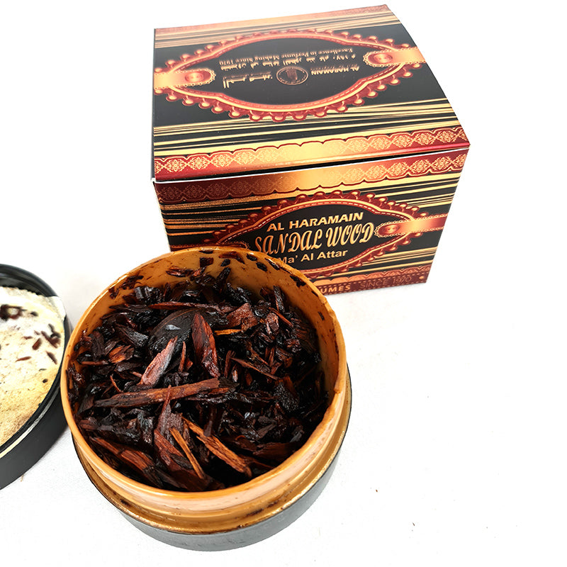 Al Haramain Encens Bakhour Bois de Santal Ma'al Attar 60g