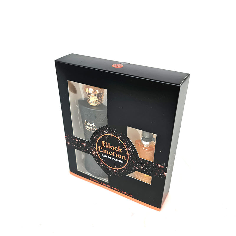 Подарочный набор Black Emotion Women (женский 100 мл EDP + дорожный распылитель 15 мл) Real Time