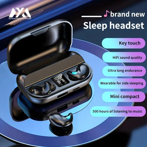 New Mini Sleep BT Headphones Oversized Endurance Sports Headphones Digital Display