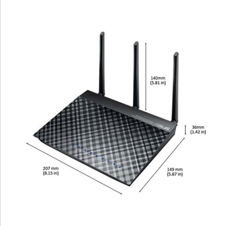 ASUS DSL-N16U - wireless router - DSL - 802.11 - Wireless router N Standard - 802.11n