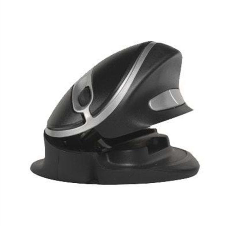 Bakker Elkhuizen Oyster - mouse - Ergonomic mouse - 5 buttons - Silver