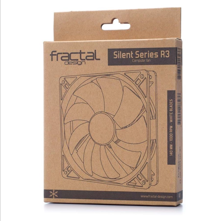 Fractal Design Silent Series R3 - leather fan - Chassis fan - 140mm - Black with white wings - 21 dBA