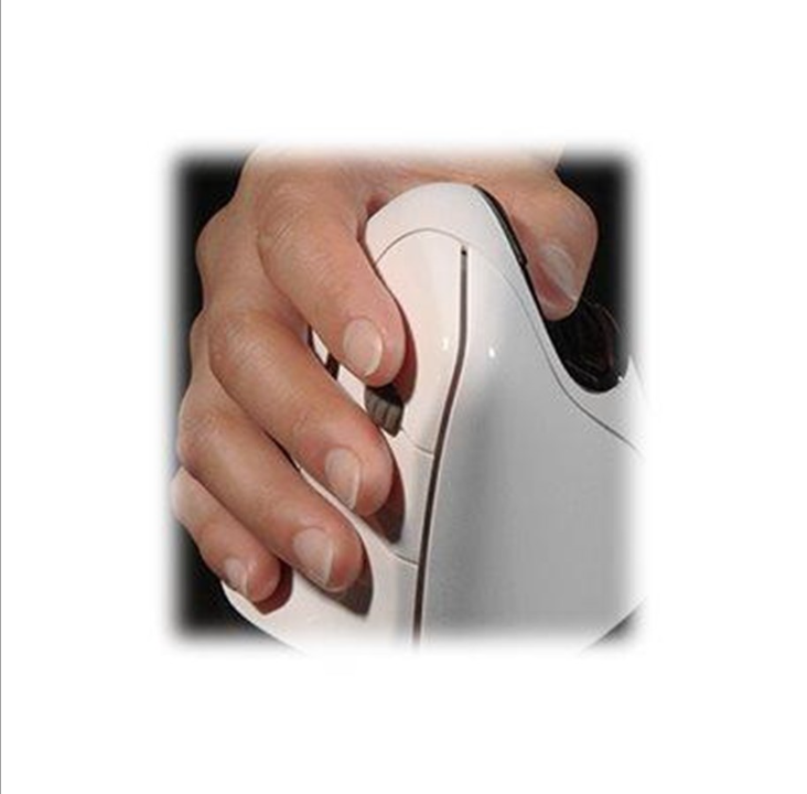 Evoluent VerticalMouse 4 Right - mouse - Vertical mouse - Optic - 6 buttons - White