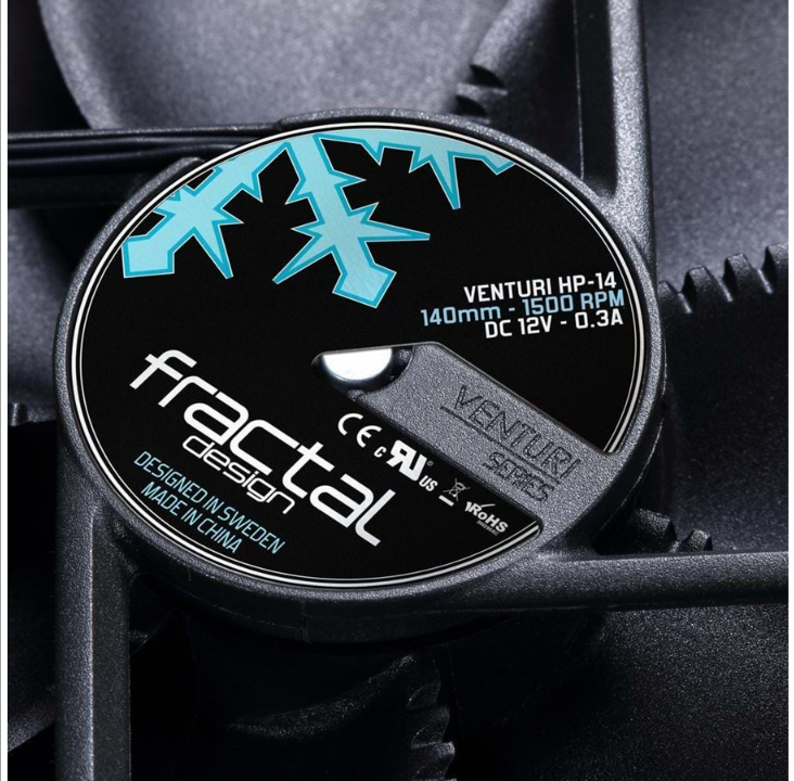 Fractal Design Venturi Series leather fan - Chassis fan - 140mm - Black - 26 dBA