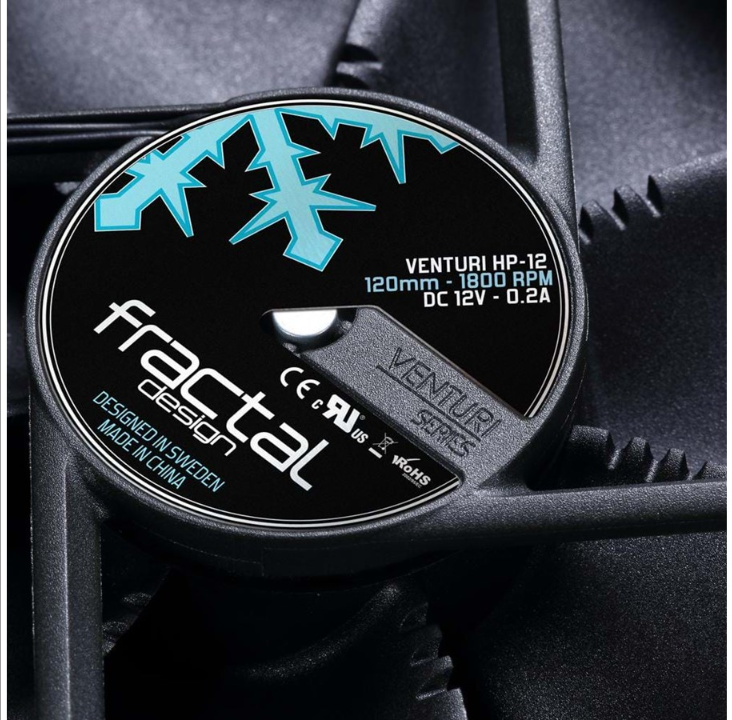 Fractal Design Venturi Series leather fan - Chassis fan - 120mm - Black - 31 dBA