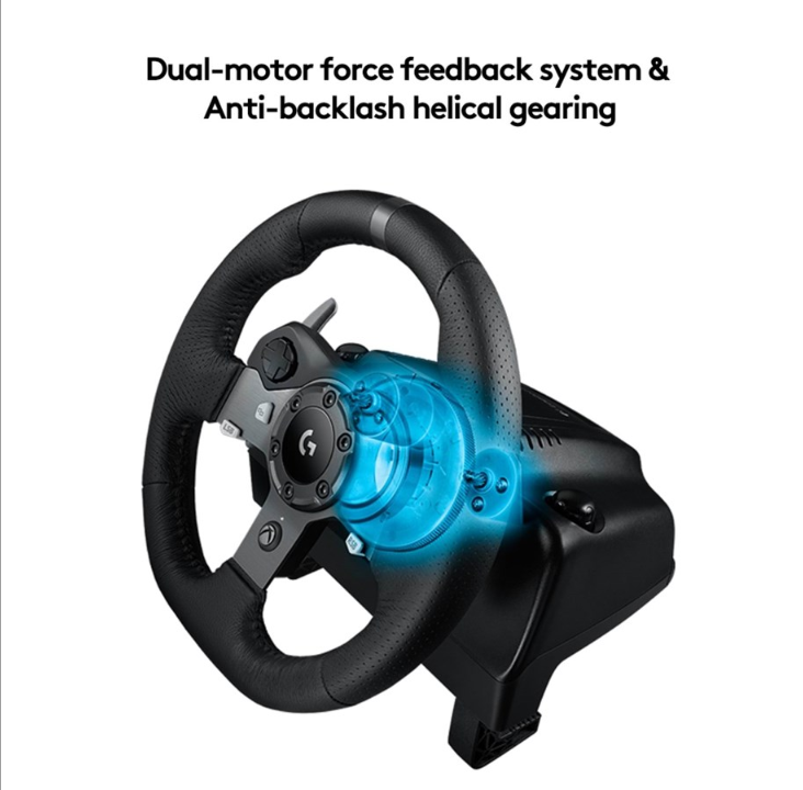 Logitech G920 Driving Force (Xbox XS / Xbox One / PC) - Steering wheel & Pedal set - Microsoft Xbox One