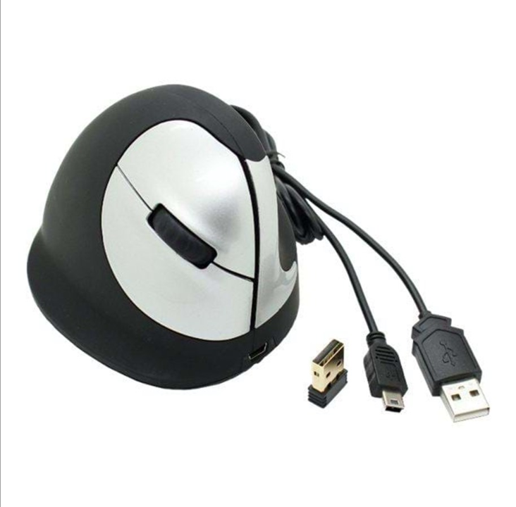R-Go Tools Human Ergonomics HE Mouse - mouse - Ergonomic mouse - 5 buttons - Black