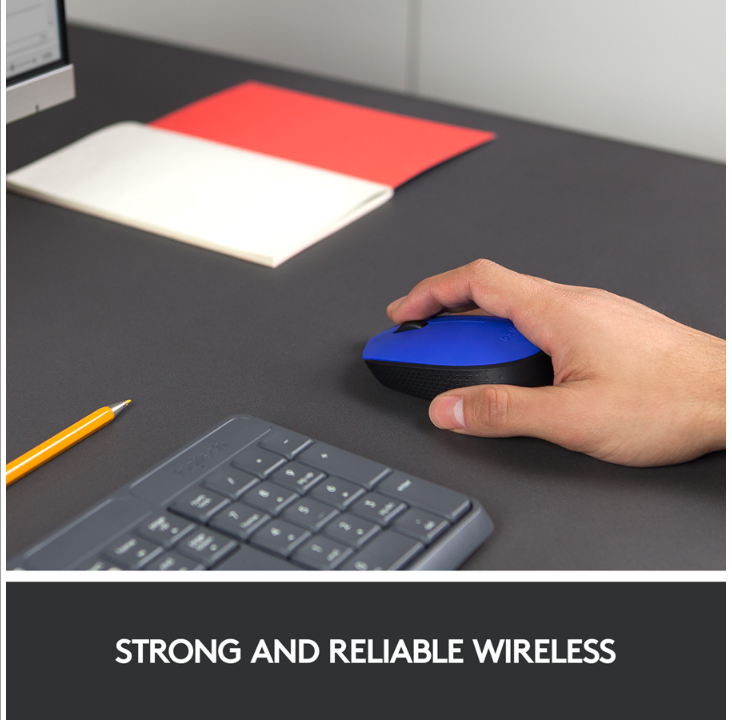 Logitech Logicool M171 - mouse - 2.4 GHz - blue/answer - Mouse - Optic - 3 buttons - Black