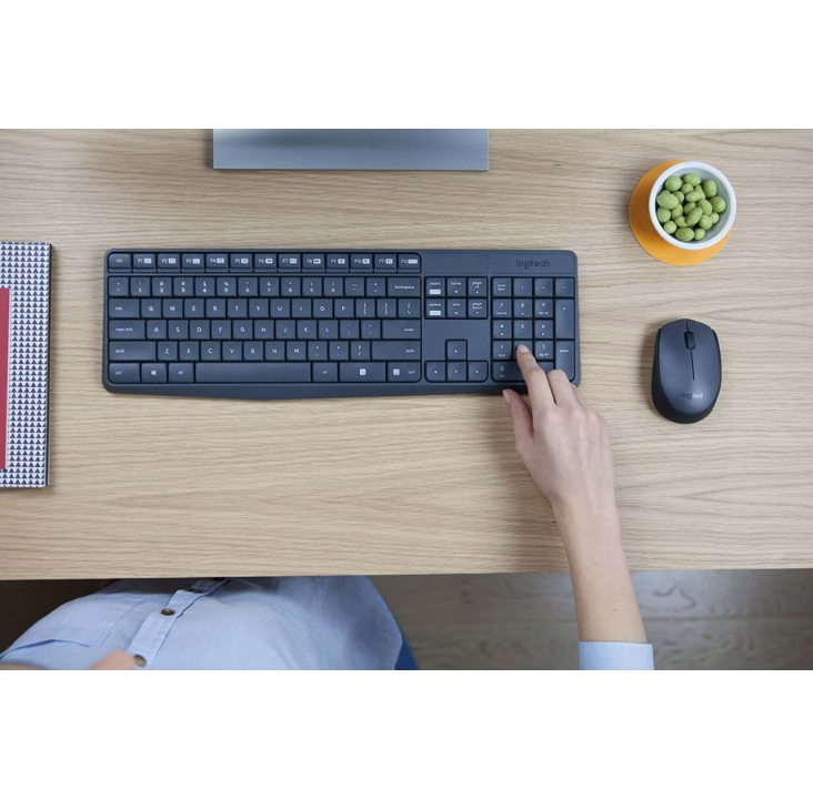 Logitech MK235 - set with keyboard and mouse - t - Keyboard & Mouse set - German