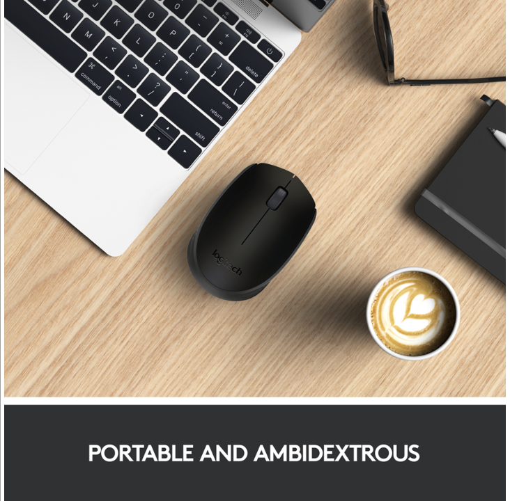 Logitech B170 Wireless Mouse - Mouse - Optic - 3 buttons - Black