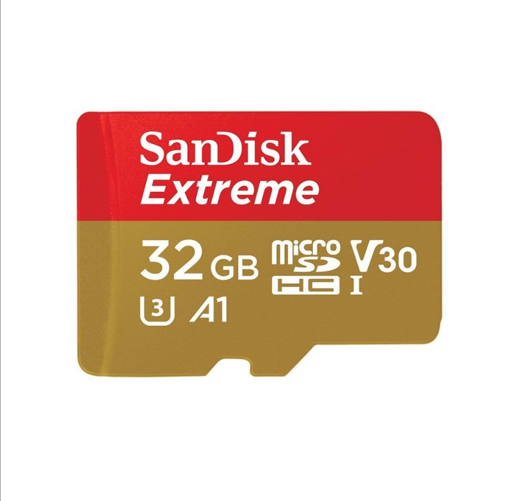 بطاقة SanDisk Extreme MicroSD/SD - بسرعة 100 ميجابايت/ثانية - 32 جيجابايت